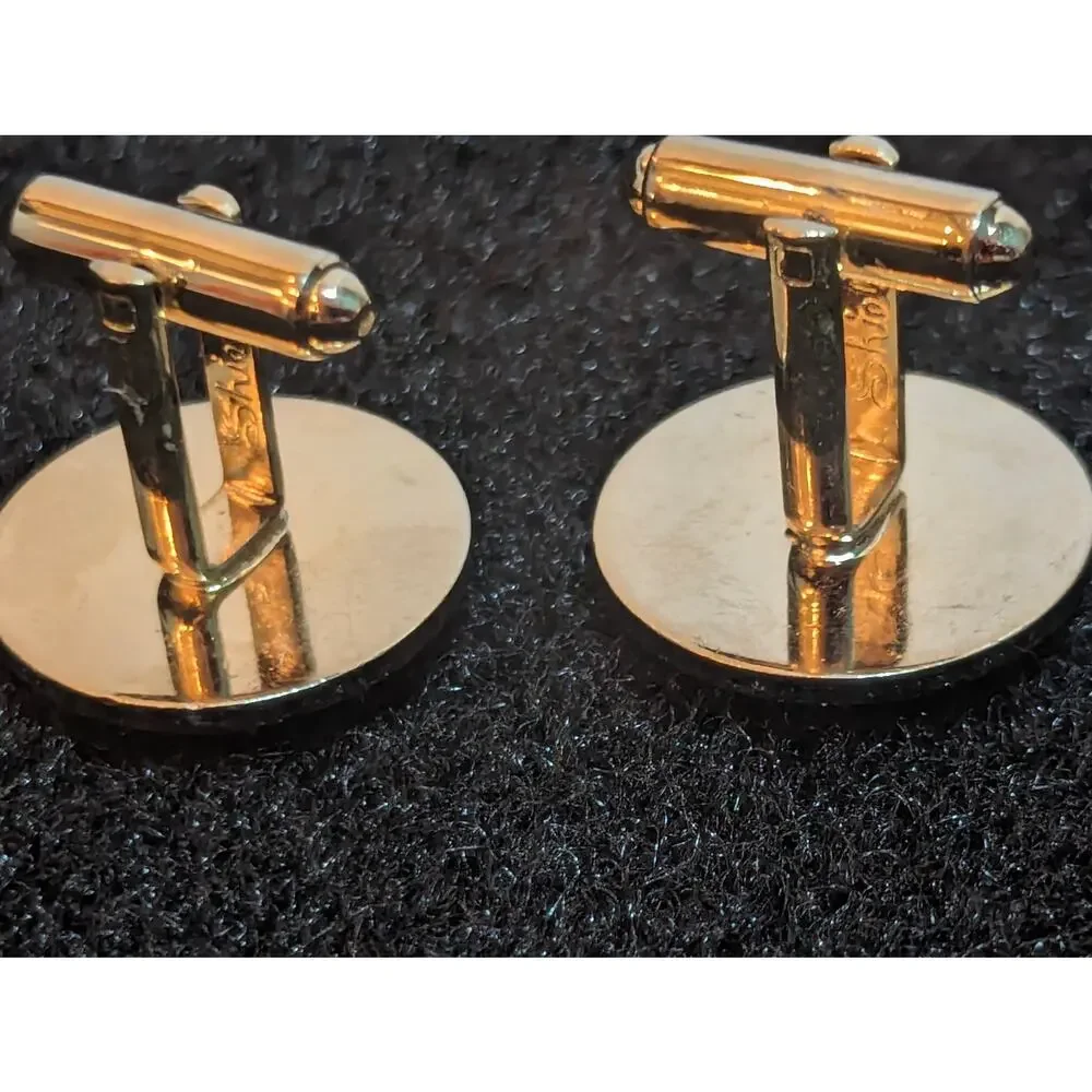 Vintage Black Onyx Cufflinks made by Shield